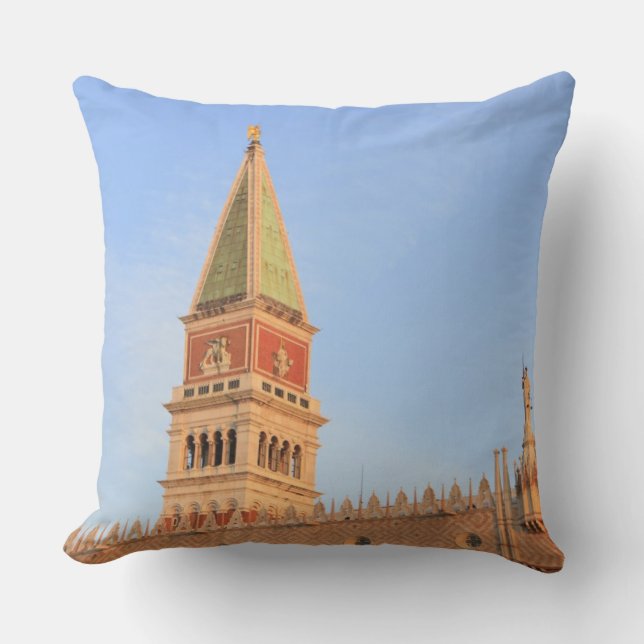 Bell Tower, Piazza San Marco, Venice Cushion (Front)