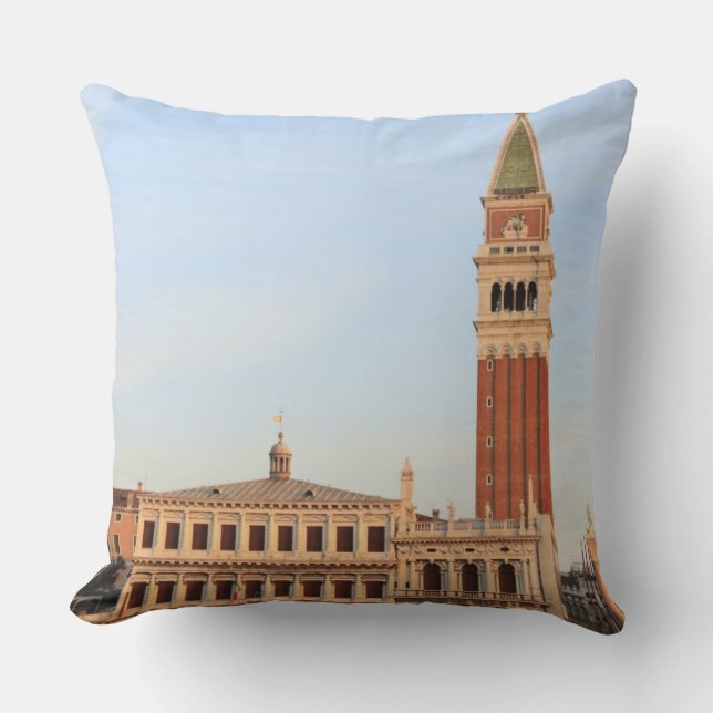 Bell Tower, Piazza San Marco, Venice Cushion (Front)