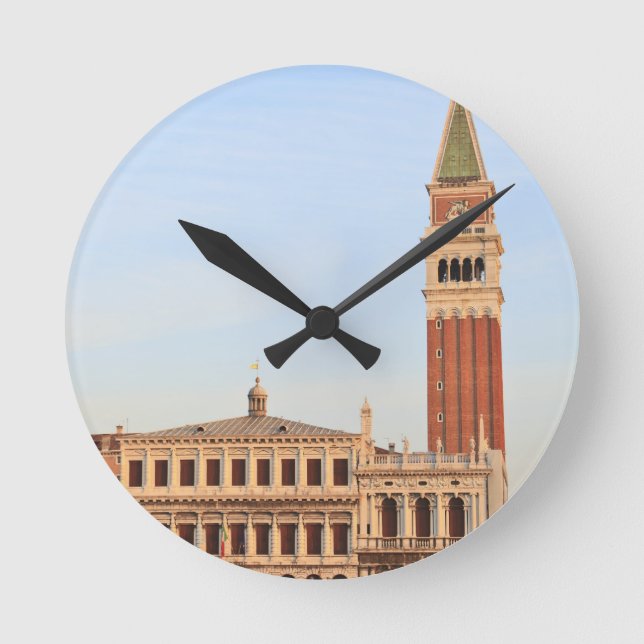 Bell Tower, Piazza San Marco, Venice Round Clock (Front)