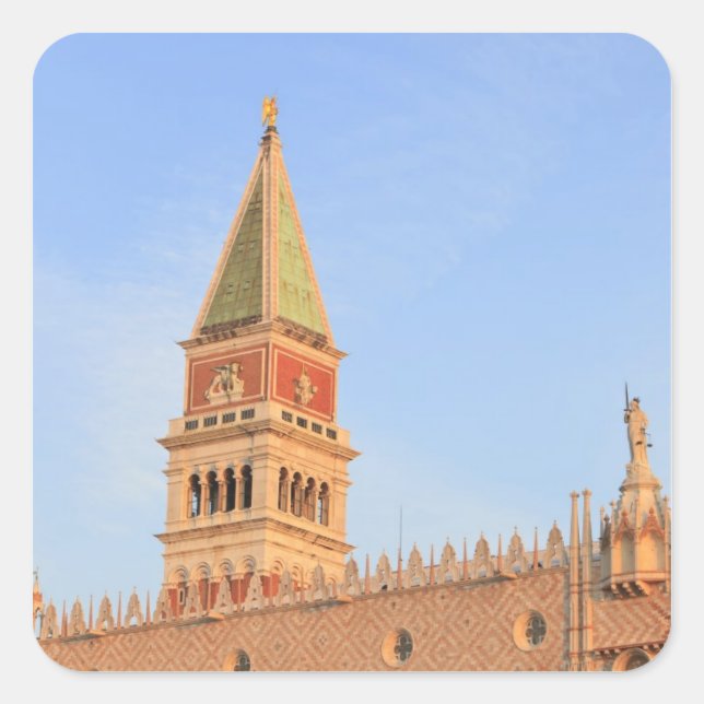 Bell Tower, Piazza San Marco, Venice Square Sticker (Front)