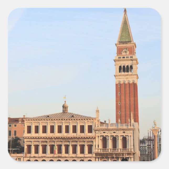 Bell Tower, Piazza San Marco, Venice Square Sticker (Front)