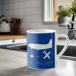 Bell X-1 - Aeroplane Blueprint Plans ABD Coffee Mug