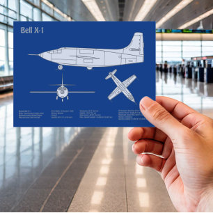 Bell X-1 - Aeroplane Blueprint Plans ABD Postcard