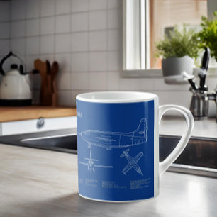 Bell X-1 - Aeroplane Blueprint Plans AD Coffee Mug