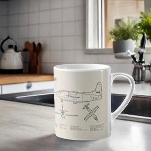 Bell X-1 - Aeroplane Blueprint Plans SD Coffee Mug
