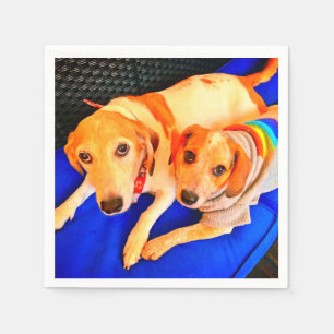 Bella and Luna Napkins by Tamara Diaz Art