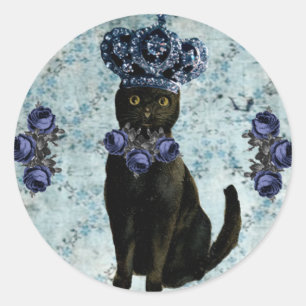 Bella Black Cat Sticker Seal Label