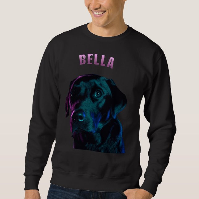 Bella Black Labrador Sweatshirt (Front)