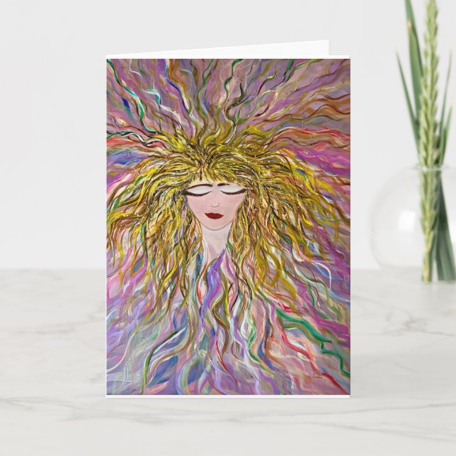 "Bella" Blank Whimsical Greeting Card (Front)