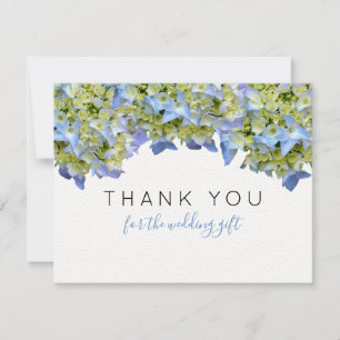Bella Blue Hydrangea Floral Flat Thank You