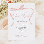 BELLA Blush Bow She's Tying the Knot Bridal Shower Invitation<br><div class="desc">The Bella Collection features watercolor blush pink coquette ribbon bows and an elegant calligraphy script font. This collection is delicate and feminine,  perfect for your 'tying the knot' themed event.</div>