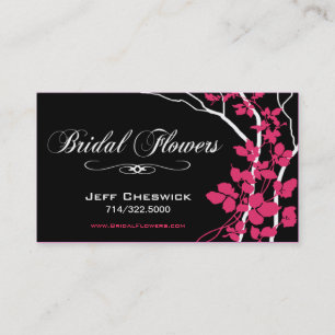 Bella Bridal Floral Arrangements Special Thanks Business Card