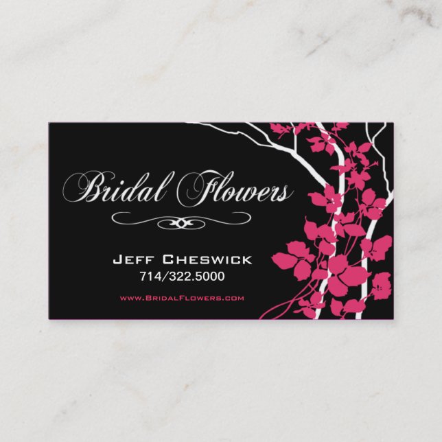 Bella Bridal Floral Arrangements Special Thanks Business Card (Front)