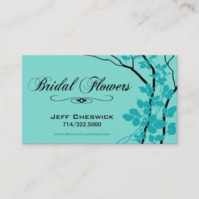 Bella Bridal Floral Arrangements Special Thanks Business Card (Front)