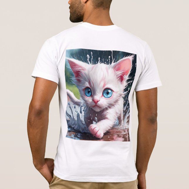 Bella Canvas Jersey Short Sleeve T-Shirt Kittens (Back)