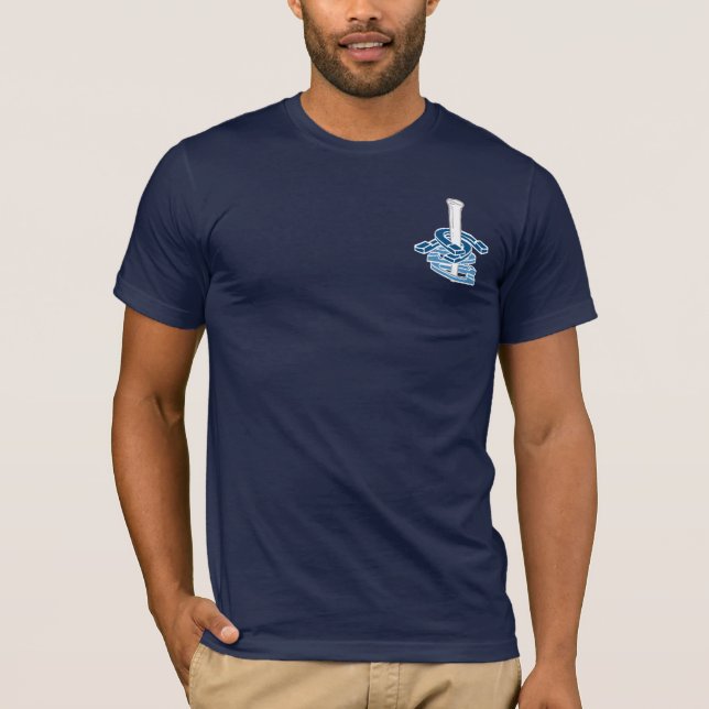 Bella Canvas POCKET T-Shirt-Navy Blue T-Shirt (Front)
