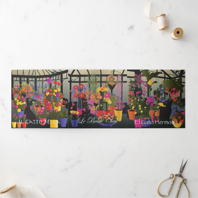 Bella Cat 4-6 Trifold Card (Outside)