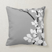 Bella Cherry Blossoms | grey grey black white