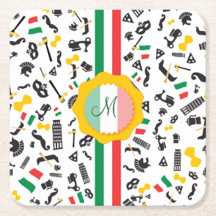 Bella Italia Square Paper Coaster