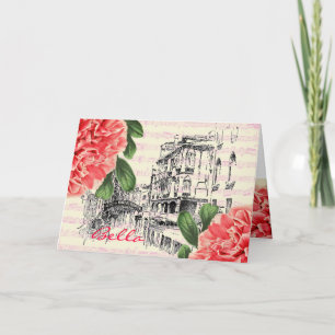 Bella Italy peony Greeting Card