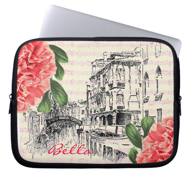 Bella Italy peony Laptop Case (Front)