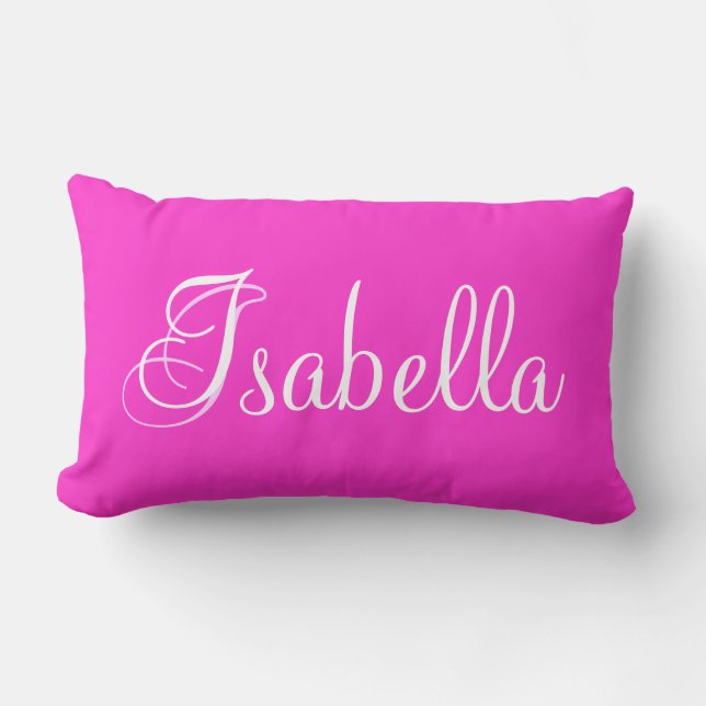 Bella Lumbar Throw Custom Name Pillow (Front)