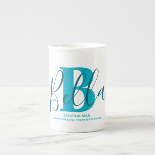 Bella Name Meaning Monogram Bone China Mug