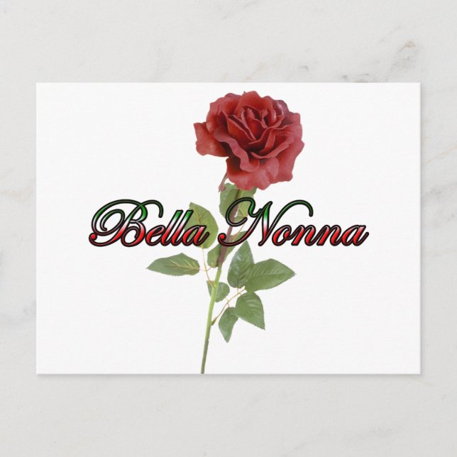 Bella Nonna (Beautiful Italian Grandmother) Postcard (Front)