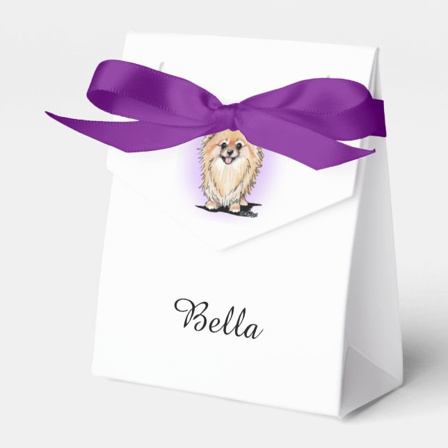 Bella Pomeranian Party Favour Bag Favour Box (Front Side)