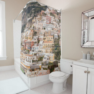 Bella Positano #6 #travel #wall #art Shower Curtain
