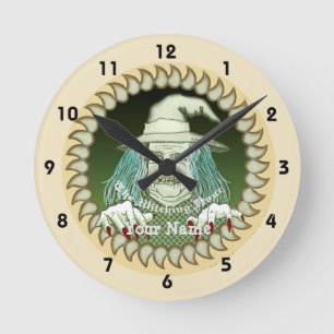 Bella Witch Face  clock