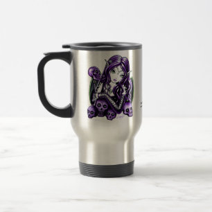"Belladonna" Purple Skull Fairy Travel Mug