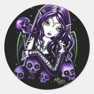 "Belladonna" Round Sticker Set