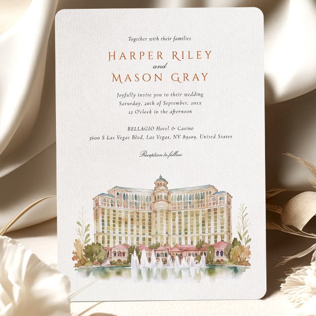 Bellagio Hotel & Casino Las Vegas Wedding Invitation (Creator Uploaded)