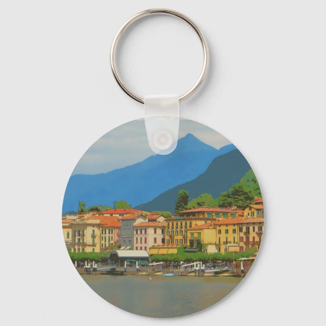 Bellagio Italy Poster Key Ring (Front)