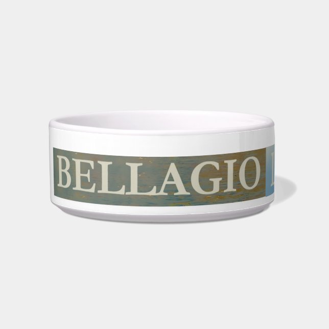 Bellagio Italy Poster Pet Bowl (Left)