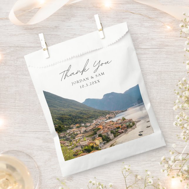 Bellagio Italy Wedding Favour Thank You Bag (Clipped)