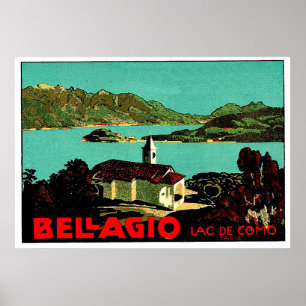 Bellagio landscape, Como lake, Lombardy, Italy Poster