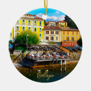 Bellagio Lombardy Lake Como Italy Waterfront Ceramic Ornament
