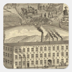 Bellaire Manufacturing Company Bellaire, Ohio Square Sticker