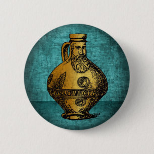 Bellarmine Witch Bottle 6 Cm Round Badge