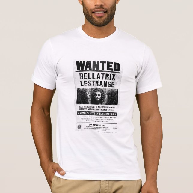 Bellatrix Lestrange Wanted Poster T-Shirt (Front)