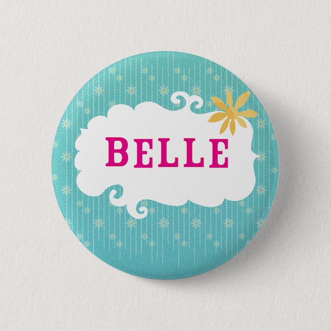 belle4 6 cm round badge (Front)