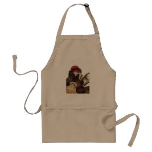 Belle, a vintage lady Christmas shopping Standard Apron