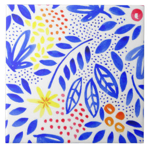 Belle Bold Floral Ceramic Tile - 1