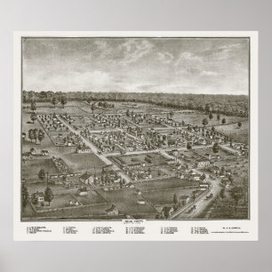 Belle Centre, OH Panoramic Map - 1874 Poster