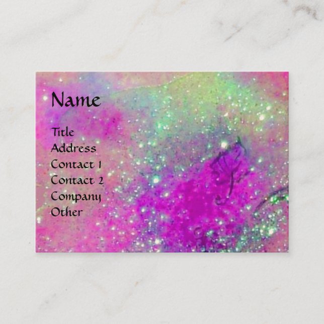 BELLE EPOQUE / LADIES WITH COLORFUL FEATHERS BUSINESS CARD (Front)