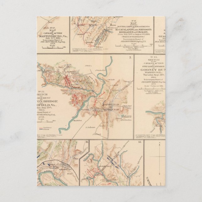 Belle Grove battle Postcard (Front)