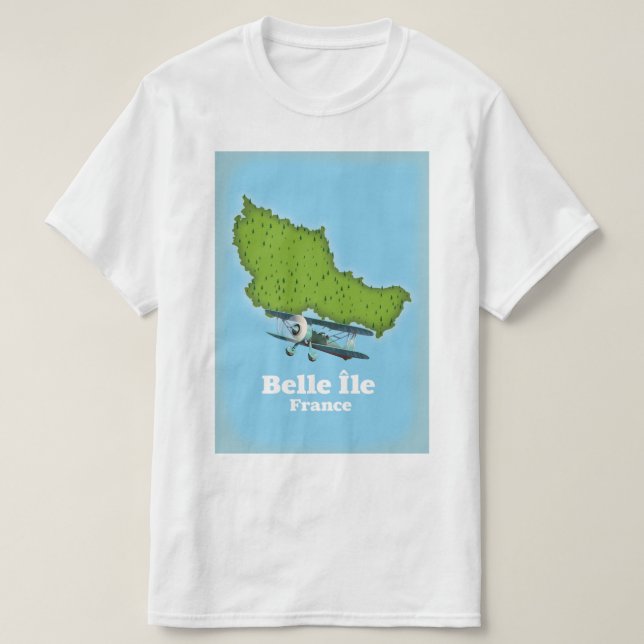 Belle Île France map T-Shirt (Design Front)
