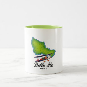 Belle Île French travel poster Two-Tone Coffee Mug